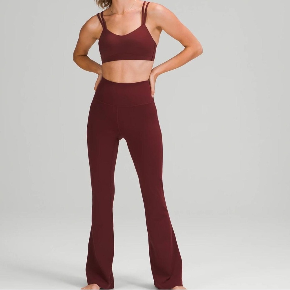 lululemon athletica Maroon flare leggings